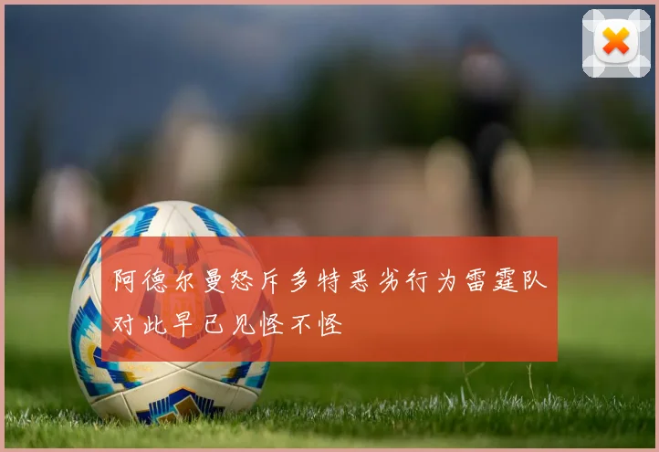 阿德尔曼怒斥多特恶劣行为雷霆队对此早已见怪不怪